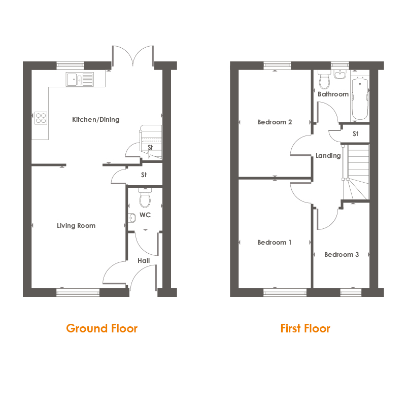 The Dove Floor Plan at Mere Gate
